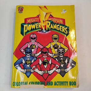 VTG 1994 Mighty Morphin Power Rangers Colossal Coloring & Activity Book! MMPR